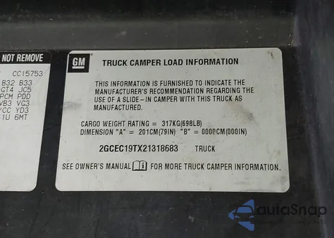 2002 Chevrolet Silverado 1500 Lt из США, поврежденный, VIN 2GCEC19TX21318683